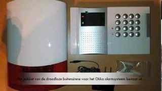 Draadloze buitensirene Okka alarmsysteem  Holland Alarm [upl. by Cresa91]