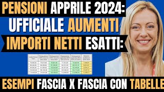 PENSIONI APRILE TABELLE UFFICIALI AUMENTIARRETRATI SIMULAZIONE IMPORTI NETTI CONFERMATI [upl. by Paulina957]