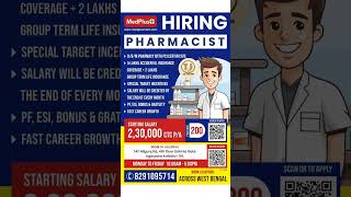 MedPlus Recruitment 2024  Pharmacist Vacancy 2024  Job in Kolkata  Job Vacancy 2024 [upl. by Otrebron]