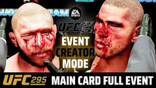 UFC 295 Full Event Main Card Fights  UFC 5 Event Creator Mode [upl. by Sells97]