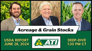 June 28 2024 USDA Acreage and Grain Stocks Report [upl. by Dranal]