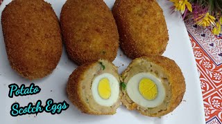 Potato Scotch Egg Recipe  Easy Potato Snacks  Potato Egg Chop Recipe  Samina Kashifs kitchen [upl. by Niai425]