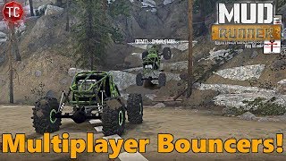 SpinTires MudRunner MULTIPLAYER MODS Rock Bouncer Battle Feat Gonzo [upl. by Rellim801]