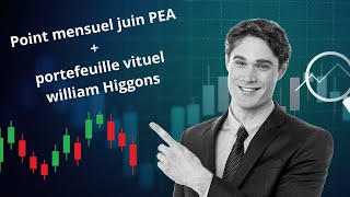 Point Investissement Mensuel PEA  portefeuille virtuel William HIGGONS [upl. by Blunt115]