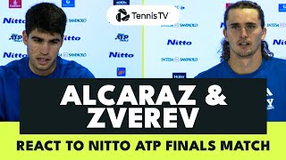 Carlos Alcaraz amp Alexander Zverev React To Nitto ATP Finals Clash 🗣 [upl. by Nylanaj785]