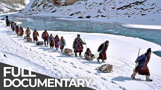 The Ice Walkers Surviving on the Frozen Zanskar River  Free Documentary [upl. by Anertak]