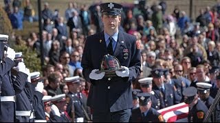 Thousands Attend Boston Firefighter Michael Kennedys Funeral [upl. by Hauhsoj96]