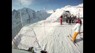 Sölden 2012  Abfahrt Piste 23  vom Giggijoch zu den Gletschern [upl. by Eetsud]