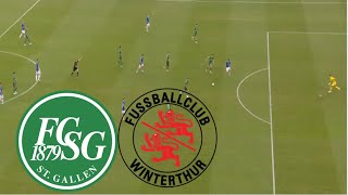 St Gallen 22 Winterthur FC Highlights  Swiss Super League 202425 [upl. by Yllrebmik424]