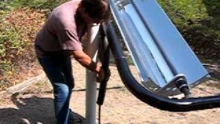 Parabolic Trough Solar Collector water heater 3 [upl. by Semajwerdna]