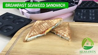 海苔早餐三文治 Breakfast Seaweed Sandwich  SEASAWIN KITCHEN [upl. by Brianne]