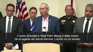 Secondo attentato a Trump lo sceriffo di Palm Beach Trovato fucile Ak47 un arresto [upl. by Ahsena]