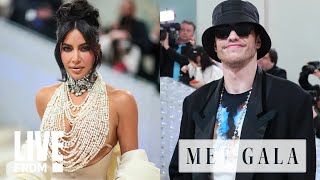 See Kim Kardashian and Pete Davidson Reunite at 2023 Met Gala  E News [upl. by Packston933]