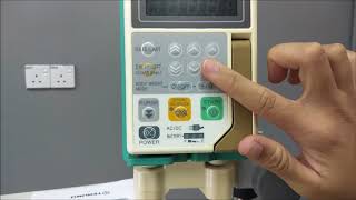 Tutorial to use in terumo TE172 INFUSION PUMP model [upl. by Leggat]