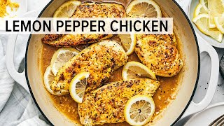 LEMON PEPPER CHICKEN  The Easiest 15Minute Dinner Recipe [upl. by Stone233]