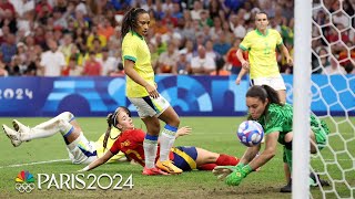 Brazil stuns Spain in 42 win advances to gold medal match  Paris Olympics  NBC Sports [upl. by Fransis]