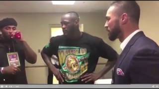 Watch Joseph Parker meets Deontay Wilder after callout [upl. by Enelkcaj545]