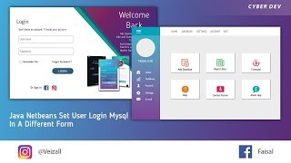 Java Netbeans Set User Login Mysql In A Different Form [upl. by Mannos719]