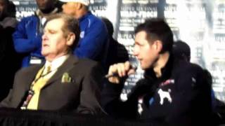 CARL FROCH POSTFIGHT PRESS CONFERENCE  WARD v FROCH  iFILM LONDON [upl. by Eerot]