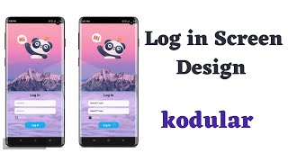 Log in Screen Design in kodular  Kodular app design [upl. by Atnomed]