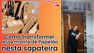 Como fazer Sapateira de Papelão em L Parece MDF [upl. by Ainex42]