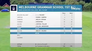 Marlborough College Colts 1 v Melbourne Grammar School 1st XI [upl. by Ecyar617]