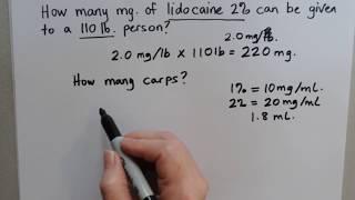 Dental Local Anesthetic Calculations Pt 1 [upl. by Anuayek]