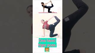 One hand tiger pose 🐯 yogachallenge yoga ytshort short yogabalance viralvideo motivation seo [upl. by Winifred367]