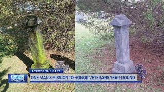 Wilson man cleans 500 veterans headstones [upl. by Sung]