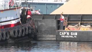 Tugboat and Sand Barge Operations in New Bedford [upl. by Oster946]