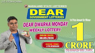 LOTTERY SAMBAD DEAR 1 PM 30092024 NAGALAND LOTTERY LIVE DEAR LOTTERY LIVE LOTTERY SAMBAD [upl. by Ninahs]