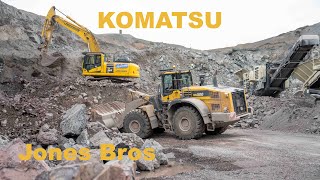 Fuel saving Komatsu HB365 and WA500 quarrying operation [upl. by Matelda932]