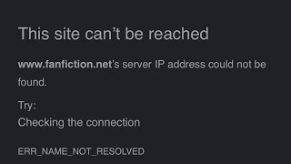 fanfictionnet website this site cant be reached website down not working How to fix [upl. by Wylen]