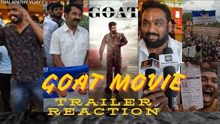 ILAYA THALAPATHY VIJAY GOAT MOVIE TRAILER FANS REACTION AT RAM CINEMAS TIRUNELVELI [upl. by Barber]