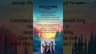 Coldplay  Viva La Vida Lyrics shorts [upl. by Razid24]