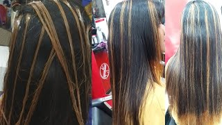 real hair Global highlight amp hair spa step by step easy amp simple methods [upl. by Ashatan263]