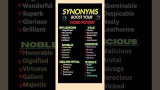 Powerful Alternatives for Common Words Boost your Word Power with Synonyms english [upl. by Yllut]