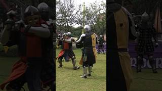 3v3 Melee Battle buhurt medievalmma medievalcombat [upl. by Ahseim]