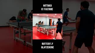 Nittaku G1 Fastarc Vs Butterfly Glayzer 09C 🏓🎇🏓 [upl. by Nilyarg834]