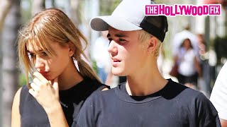 Justin Bieber amp Hailey Baldwin Go For An Afternoon Stroll Through The Streets Of Beverly Hills CA [upl. by Streetman879]