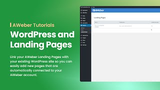 Using AWeber Landing Pages with Wordpress [upl. by Themis112]