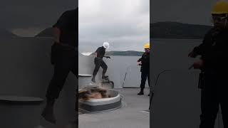 Extremely dangerous anchor drop  US Navy [upl. by Nnoryt]