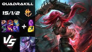 MID Katarina vs Syndra QUADRAKILL  EU Grandmaster Patch 1418 [upl. by Iretak]