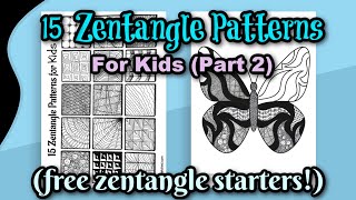 Zentangle Patterns for Kids  Part 2 [upl. by Yllim]