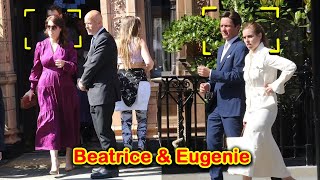 Princesses Beatrice Eugenie and Edo were spotted having lunch at a pub in Mayfair [upl. by Katerina897]