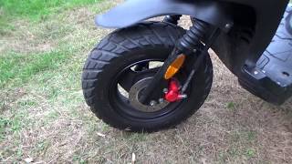 How to Replace Front Brake Pads on a Scooter R50 [upl. by Ynittirb591]