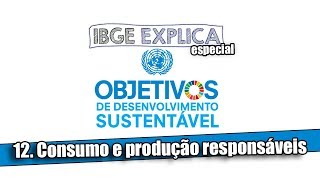 ODS 12 Consumo e produção responsáveis • IBGE Explica [upl. by Buote93]