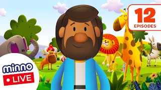 🔴 12 AMAZING Kids Bible Stories from Genesis to Jesus  60 Minutes of Bible Stories for Kids [upl. by Barton34]