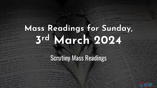 Catholic Mass Readings in English  March 3 2024  Scrutiny Mass Readings [upl. by Hgielar]