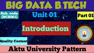 Big Data U1 L1 Aktu university aktu btech bigdata bigdatatechnologies youtube [upl. by Telimay829]